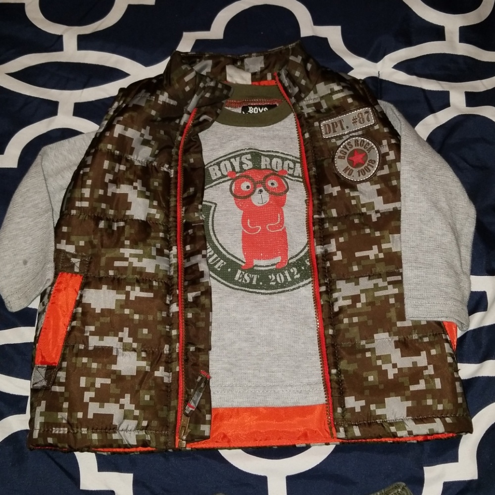 Boys 24 monthth, 3 piece, pants/thermal shirt/vest